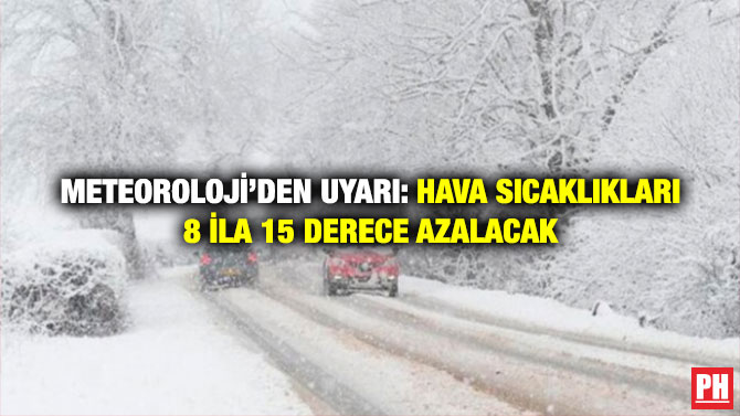 Meteoroloji’den Uyarı: Hava Sıcaklıkları 8 İla 15 Derece Azalacak