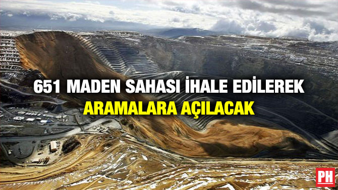 651 Maden Sahası İhale Edilerek Aramalara Açılacak