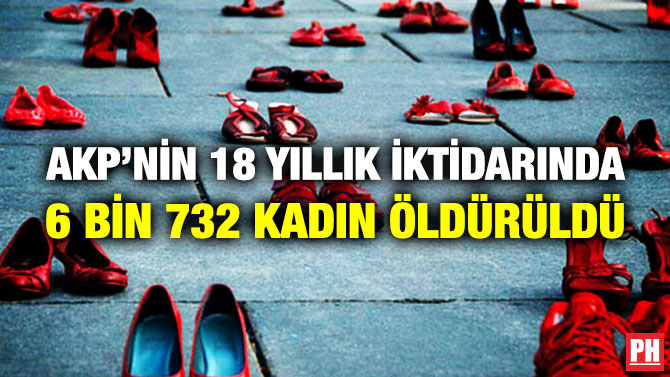 AKP’nin 18 Yıllık İktidarında 6 Bin 732 Kadın Öldürüldü