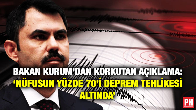 Bakan Kurum’dan Korkutan Açıklama: ‘Nüfusun Yüzde 70’i Deprem Tehlikesi Altında’