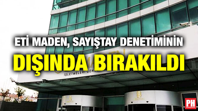 Eti Maden, Sayıştay Denetiminin Dışında Bırakıldı