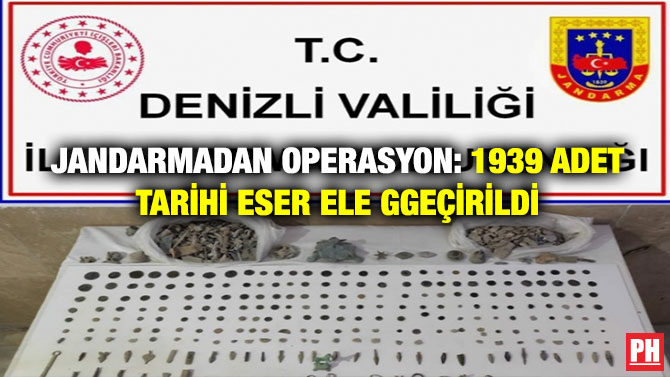 Jandarmadan Operasyon: 1939 Adet Tarihi Eser Ele gGeçirildi