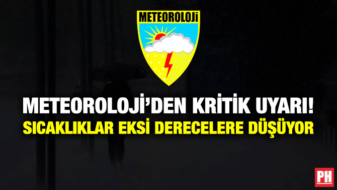 Meteoroloji’den Kritik Uyarı! Sıcaklıklar Eksi Derecelere Düşüyor