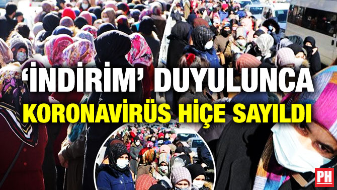 ‘İndirim’ Duyulunca Koronavirüs Hiçe Sayıldı