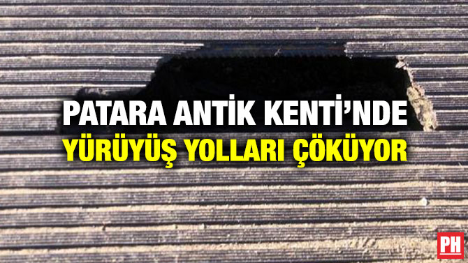 Patara Antik Kenti’nde Yürüyüş Yolları Çöküyor
