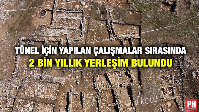 Tünel için Yapılan Çalışmalar Sırasında 2 Bin Yıllık Yerleşim Bulundu