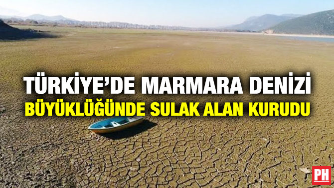 Türkiye’de Marmara Denizi Büyüklüğünde Sulak Alan Kurudu