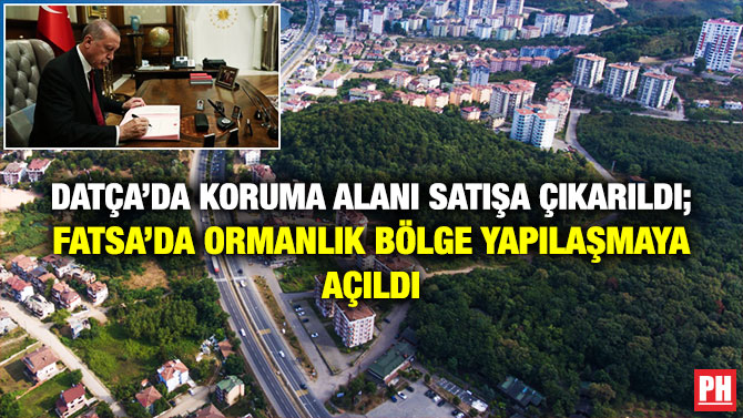 Datça’da Koruma Alanı Satışa Çıkarıldı; Fatsa’daki Ormanlık Bölge Yapılaşmaya Açıldı