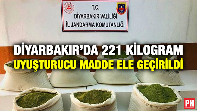 Diyarbakır’da 221 Kilogram Uyuşturucu Madde Ele Geçirildi