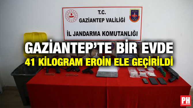 Gaziantep’te Bir Evde 41 Kilogram Eroin Ele Geçirildi