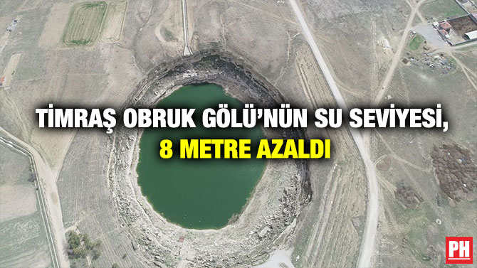 Timraş Obruk Gölü’nün Su Seviyesi, 8 Metre Azaldı