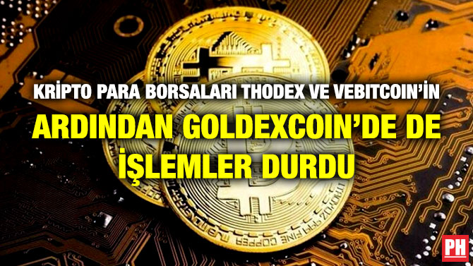 Kripto Para Borsaları Thodex ve VeBitcoin’in Ardından GoldexCoin’de de İşlemler Durdu