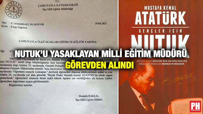Nutuk’u Yasaklayan Milli Eğitim Müdürü Görevden Alındı