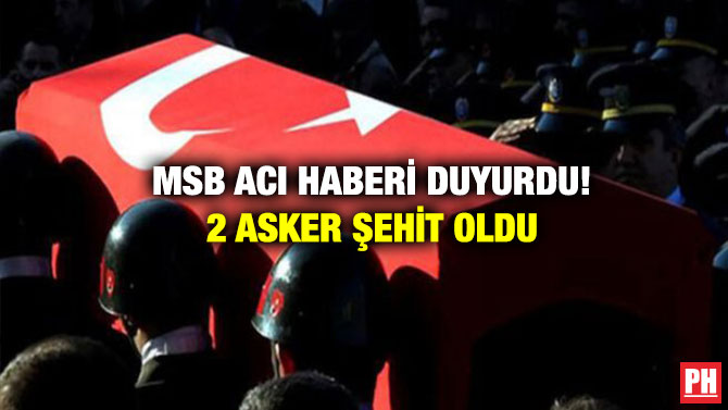 MSB Acı Haberi Duyurdu! 2 Asker Şehit Oldu