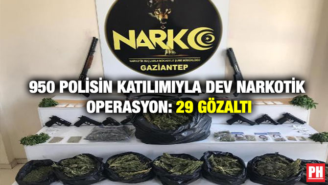 950 Polisin Katılımıyla Dev Narkotik Operasyon: 29 Gözaltı