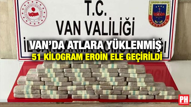 Van’da Atlara Yüklenmiş 51 Kilogram Eroin Ele Geçirildi