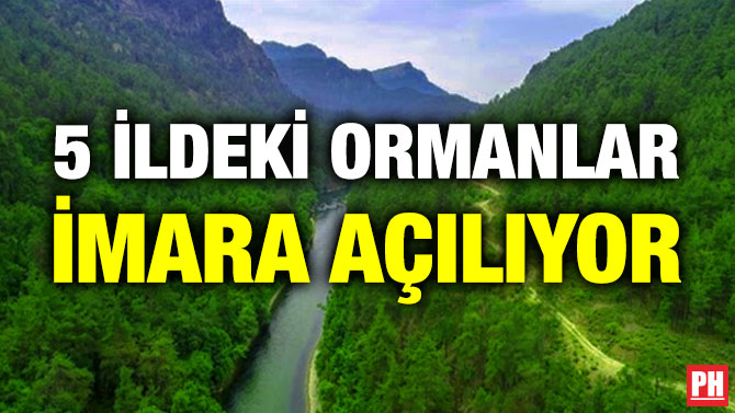 5 İldeki Ormanlar İmara Açılıyor