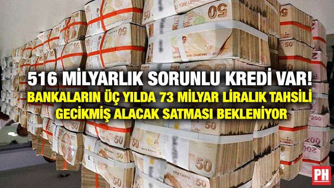 516 Milyarlık Sorunlu Kredi Var! Bankaların Üç Yılda 73 Milyar Liralık Tahsili Gecikmiş Alacak Satması Bekleniyor