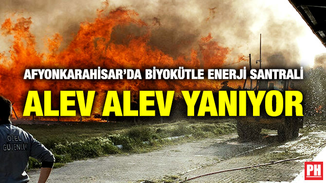 Afyonkarahisar’da Biyokütle Enerji Santrali Alev Alev Yanıyor