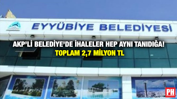 AKP’li Belediye’de İhaleler Hep Aynı Tanıdığa! Toplam 2,7 milyon TL