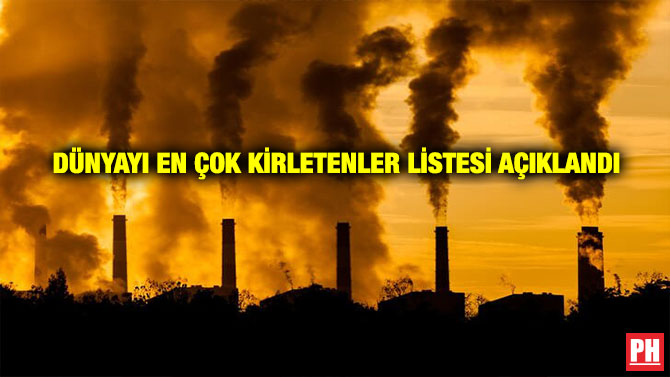 Dünyayı en Çok Kirletenler Listesi Açıklandı