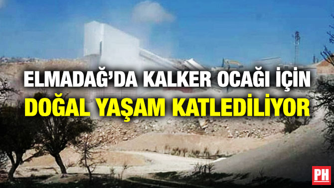 Elmadağ’da Kalker Ocağı için Doğal Yaşam Katlediliyor