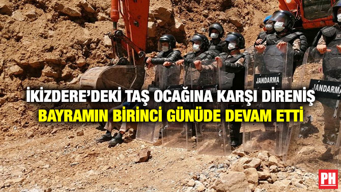 İkizdere’deki Taş Ocağına Karşı Direniş Bayramın Birinci Günüde Devam Etti