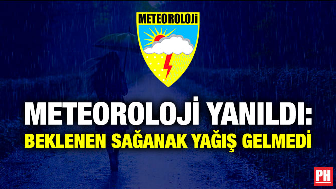 Meteoroloji Yanıldı: Beklenen Sağanak Yağış Gelmedi