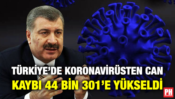 Türkiye’de Koronavirüsten Can Kaybı 44 Bin 301’e Yükseldi
