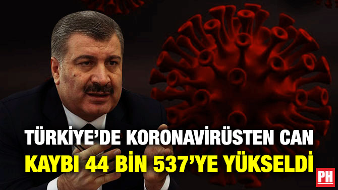 Türkiye’de Koronavirüsten Can Kaybı 44 Bin 537’ye Yükseldi