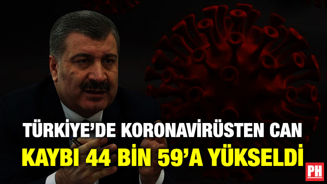 Türkiye’de Koronavirüsten Can Kaybı 44 Bin 59’a Yükseldi