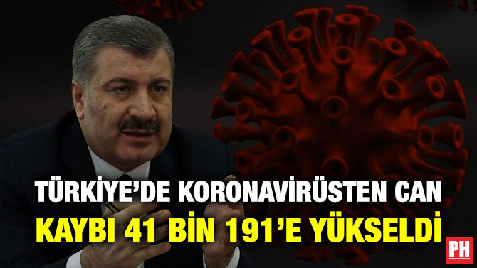 Türkiye’de Koronavirüsten Can Kaybı 41 Bin 191’e Yükseldi