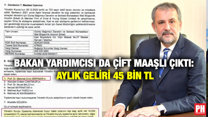 Bakan Yardımcısı da Çift Maaşlı Çıktı: Aylık Geliri 45 Bin TL