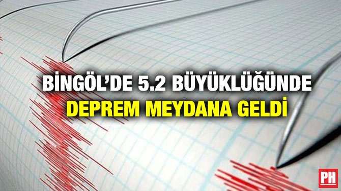 Bingöl’de 5.2 Büyüklüğünde Deprem Meydana Geldi