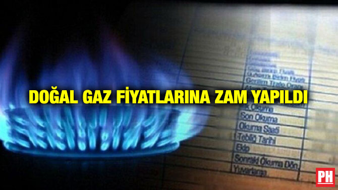 Doğal Gaz Fiyatlarına Zam Yapıldı
