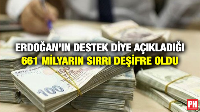 Erdoğan’ın Destek Diye Açıkladığı 661 Milyarın Sırrı Deşifre Oldu