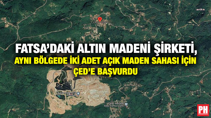 Fatsa’daki Altın Madeni Şirketi, Aynı Bölgede İki Adet Açık Maden Sahası için ÇED’e Başvurdu