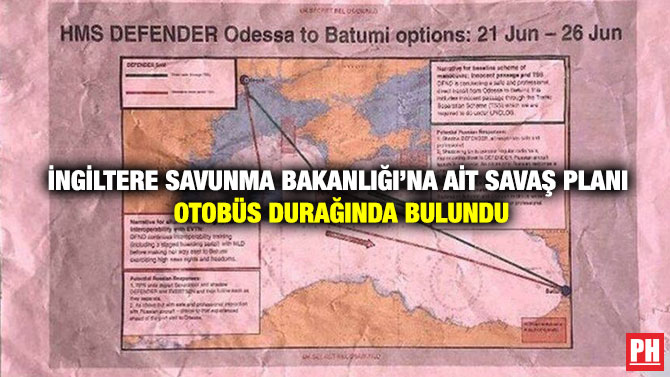 İngiltere Savunma Bakanlığı’na ait Savaş Planı Otobüs Durağında Bulundu