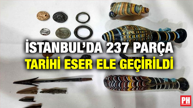 İstanbul’da 237 Parça Tarihi Eser Ele Geçirildi