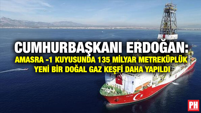 Cumhurbaşkanı Erdoğan: Amasra -1 Kuyusunda 135 Milyar Metreküplük Yeni Bir Doğal Gaz Keşfi Daha Yapıldı