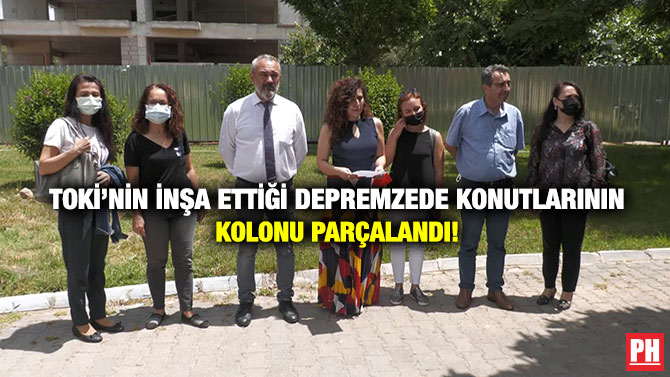TOKİ’nin İnşa Ettiği Depremzede Konutlarının Kolonu Parçalandı! Depremzeler Tepki Gösterdi