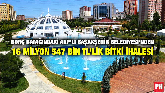 Borç Batağındaki AKP’li Başakşehir Belediyesi’nden 16 Milyon 547 Bin TL’lik Bitki İhalesi