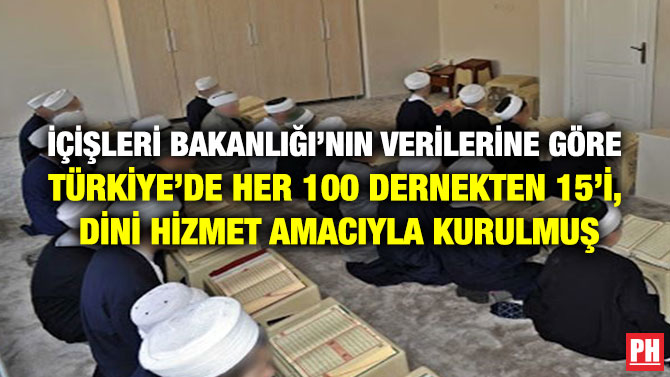İçişleri Bakanlığı’nın Verilerine Göre Türkiye’de Her 100 Dernekten 15’i, Dini Hizmet Amacıyla Kurulmuş
