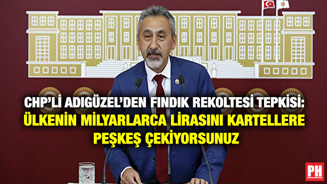CHP’li Adıgüzel’den Fındık Rekoltesi Tepkisi: Ülkenin Milyarlarca Lirasını Kartellere Peşkeş Çekiyorsunuz