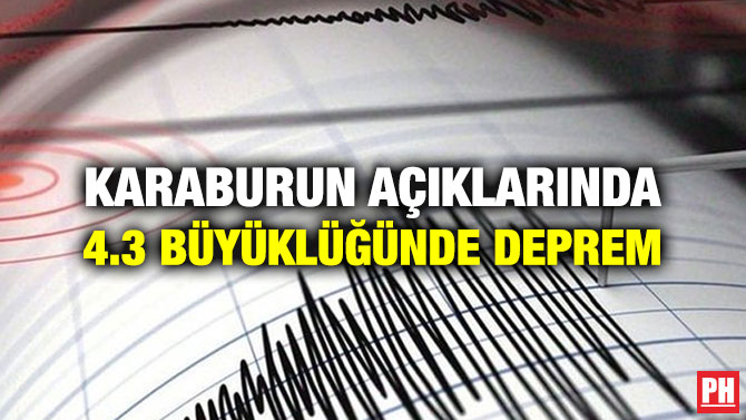 Karaburun Açıklarında 4.3 Büyüklüğünde Deprem
