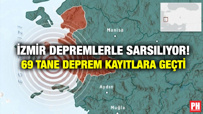İzmir Depremlerle Sarsılıyor! 69 Tane Deprem Kayıtlara Geçti