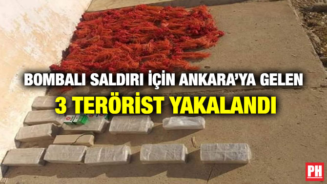 Bombalı Saldırı İçin Ankara’ya Gelen 3 Terörist Yakalandı