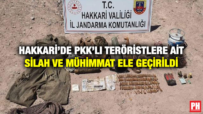 Hakkari’de PKK’lı Teröristlere Ait Silah ve Mühimmat Ele Geçirildi