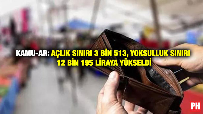 KAMU-AR: Açlık Sınırı 3 Bin 513, Yoksulluk Sınırı 12 Bin 195 Liraya Yükseldi