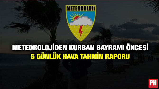 Meteorolojiden Kurban Bayramı Öncesi 5 Günlük Hava Tahmin Raporu